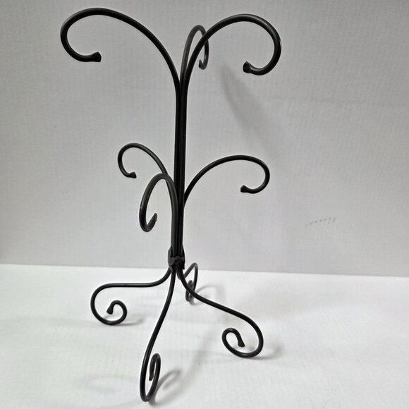 Longaberger Wrought Iron Mug Rack Stand Tree Holds 6 Coffee Cups Mugs - Picture 5 of 7